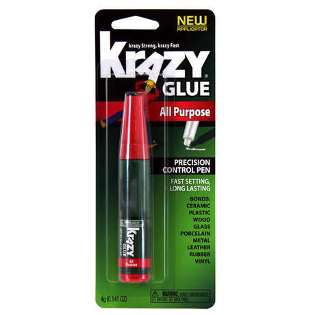Krazy Glue High Strength Polyvinyl acetate homopolymer Clear All Purpose Adhesive 0.14 oz
