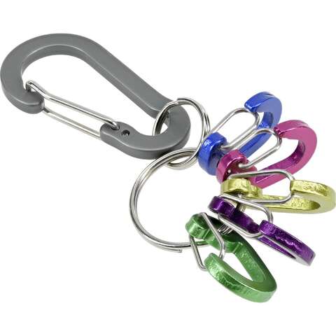 HILLMAN Aluminum Multicolored Clip/Hook Carabiner