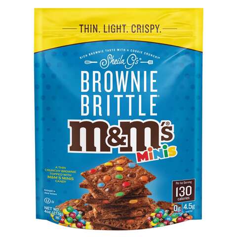 Sheila Gs M and M's Minis Brownie Brittle 4 oz Bagged, Pack of 6