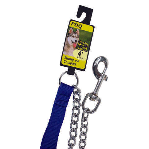 PDQ Silver Chain Lead Steel Dog Leash Small/Medium