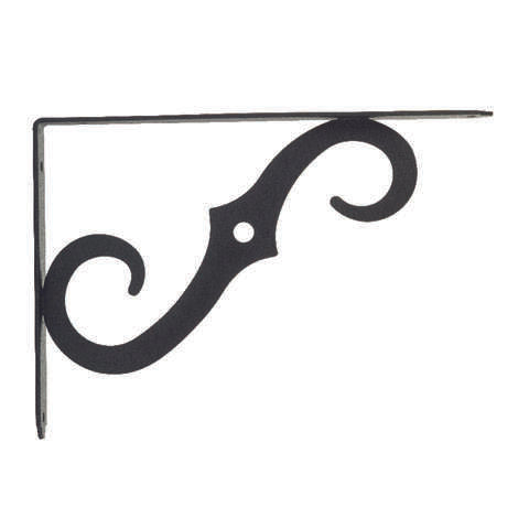 Hampton Black Steel Shelf Support 12 Ga. 10 in. L 100 lb, Pack of 6