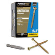 HILLMAN Power Pro No. 9 X 3 in. L Star Yellow Zinc Coarse Wood Screws 74 pk