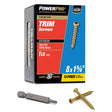 HILLMAN Power Pro No. 8 X 1-5/8 in. L Star Bronze Ceramic Coarse Trim Screws 166 pk