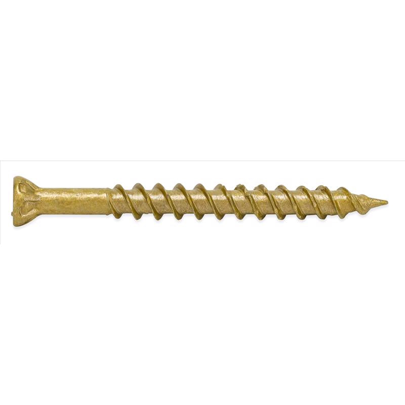 HILLMAN Power Pro No. 8 X 1-5/8 in. L Star Bronze Ceramic Coarse Trim Screws 166 pk