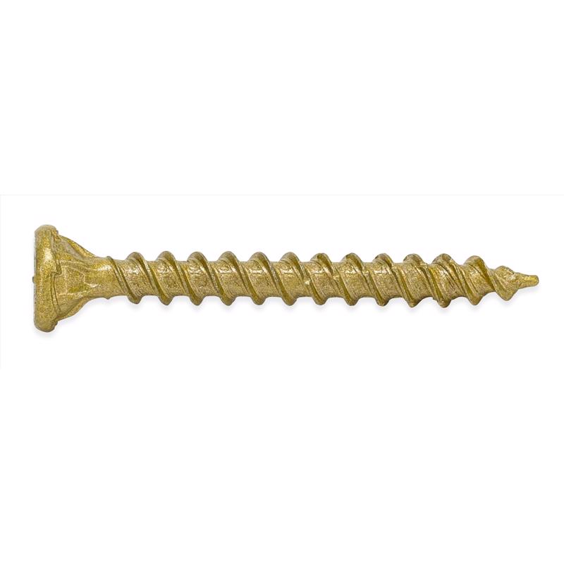 HILLMAN Power Pro No. 8 X 1-1/4 in. L Star Bronze Ceramic Coarse Wood Screws 220 pk