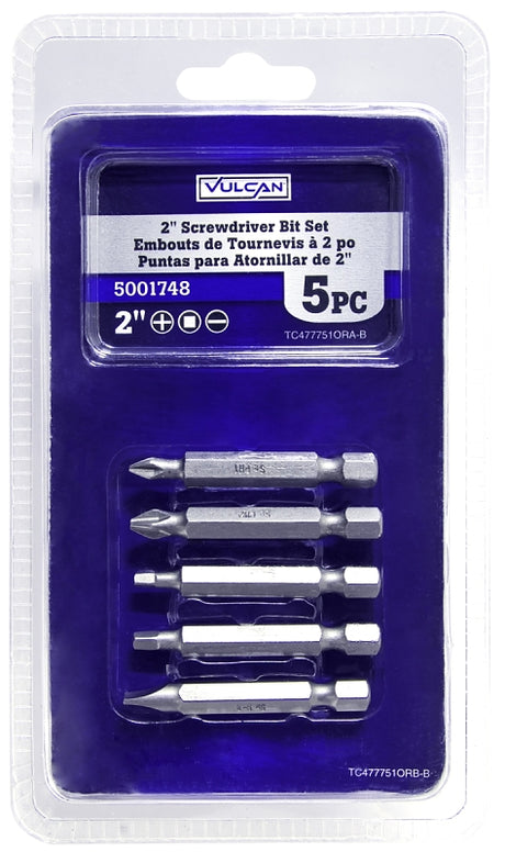Vulcan 477751OR Screwdriver Bit Set, 5-Piece, Satin