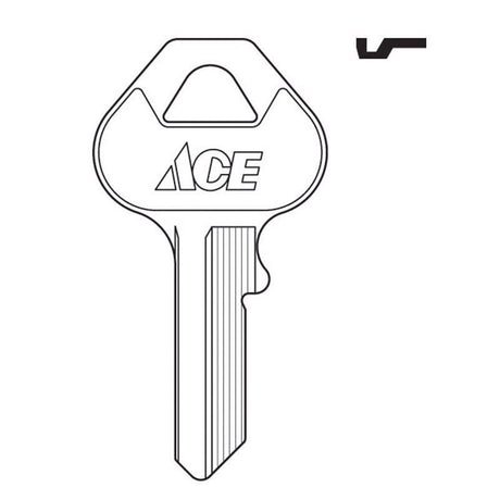 Ace Padlock Key Blank CP1 - 88/30KB Single, Pack of 10