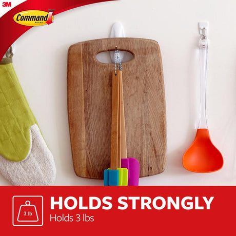 3M Command Medium Plastic Hook 3.16 in. L 7 pk