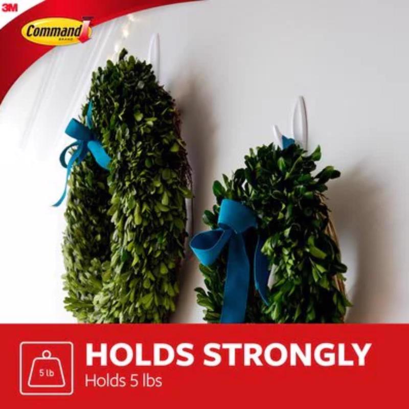 3M Command Large Plastic Designer Hooks 4.125 in. L 4 pk