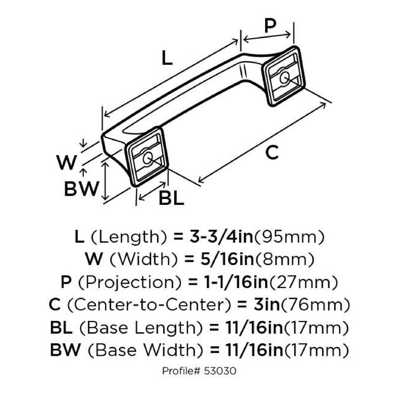 Amerock Mulholland Collection Pull Champagne 1 pk
