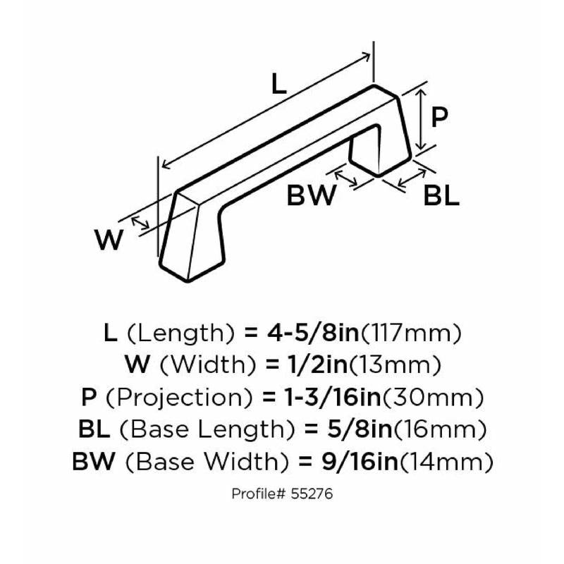 Amerock Blackrock Collection Pull Satin Nickel 1 pk