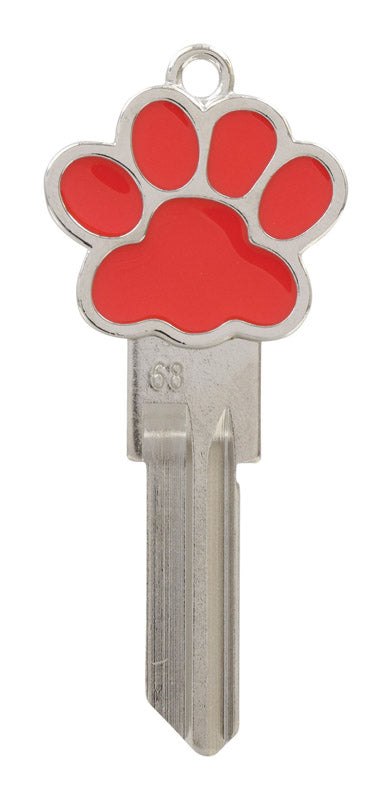 Hillman Paw 3D Keys House/Office Key Blank Single For 68/SC1, Pack of 4