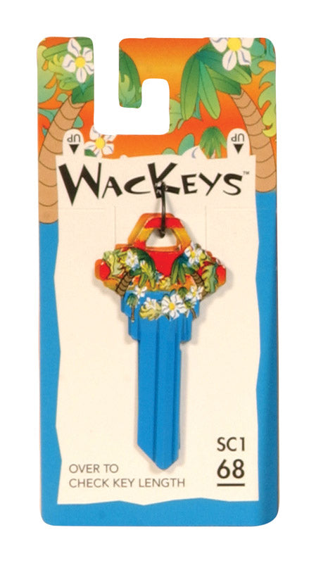 HILLMAN Wackeys Hawaiian House/Office Key Blank 68 SC1 Single For Schlage, Pack of 6