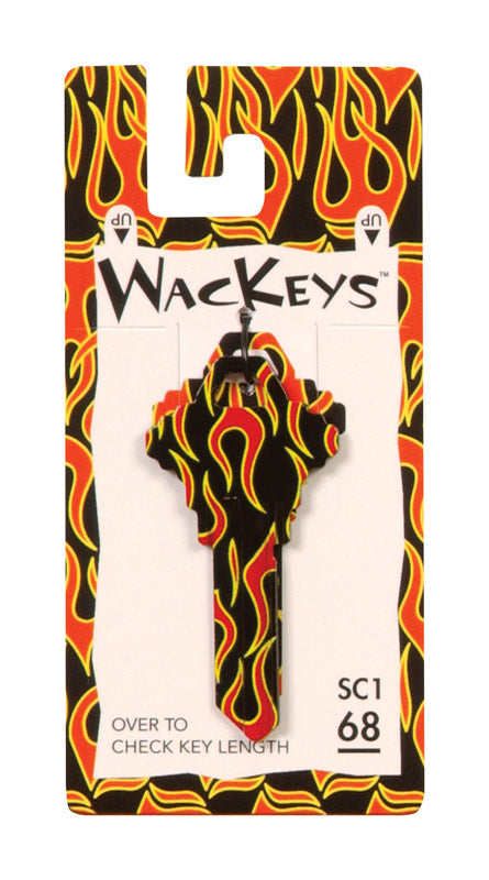 HILLMAN Wackey Flames House/Office Universal Key Blank SC1 Single, Pack of 6