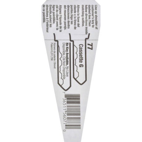 HILLMAN Traditional Key House/Office Key Blank 77 AR1 Single For Best locks, Pack of 10