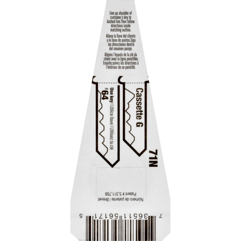 HILLMAN Traditional Key House/Office Key Blank 71 Y1, Y1E Single For Yale Locks, Pack of 10