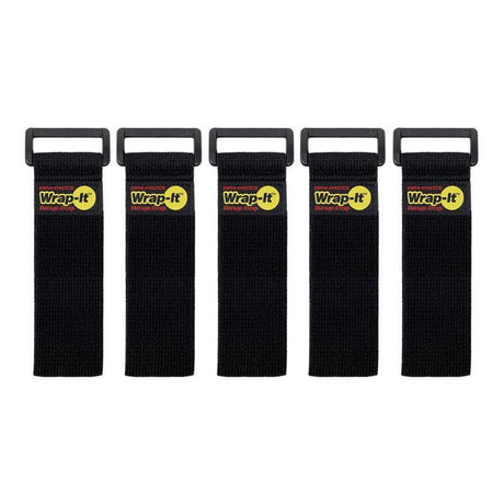 Wrap-It Super-Stretch 1 in. W X 9 in. L Black Stretch Storage Straps 10 lb 5 pk