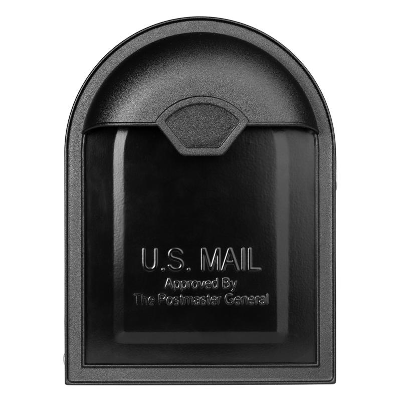 Architectural Mailboxes Winston Classic Galvanized Steel Post Mount Black Mailbox