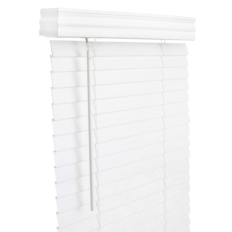 Living Accents Faux Wood 2 in. Blinds 43 in. W X 60 in. H White Cordless