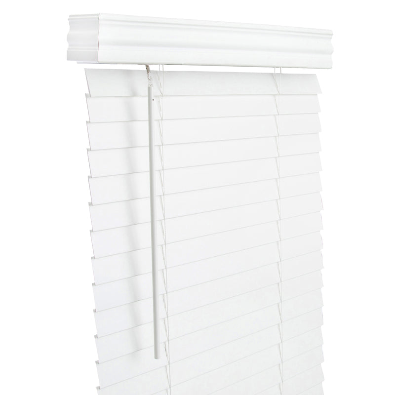 Living Accents Faux Wood 2 in. Blinds 36 in. W X 60 in. H White Cordless