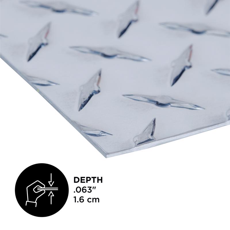 M-D Building Products 0.06 in. X 12 in. W X 24 in. L Silver Aluminum Diamond Sheet Metal, Pack of 3