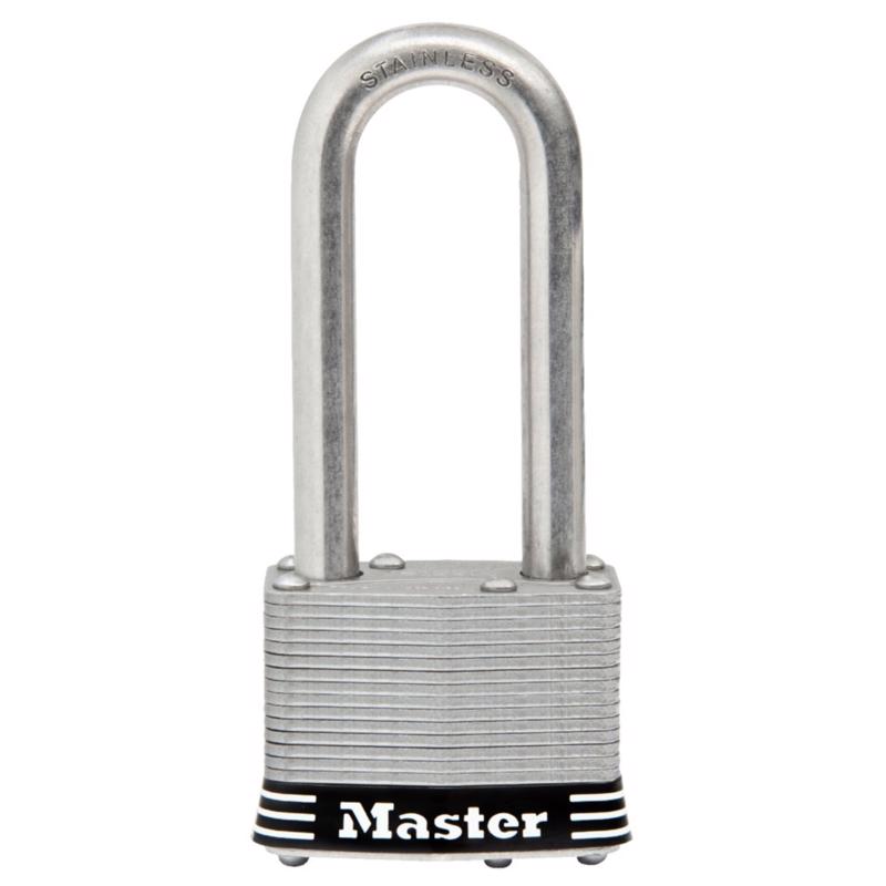 Master Lock 4-3/8 in. H X 2 in. W Laminated Steel 4-Pin Tumbler Weather-Resistant Padlock