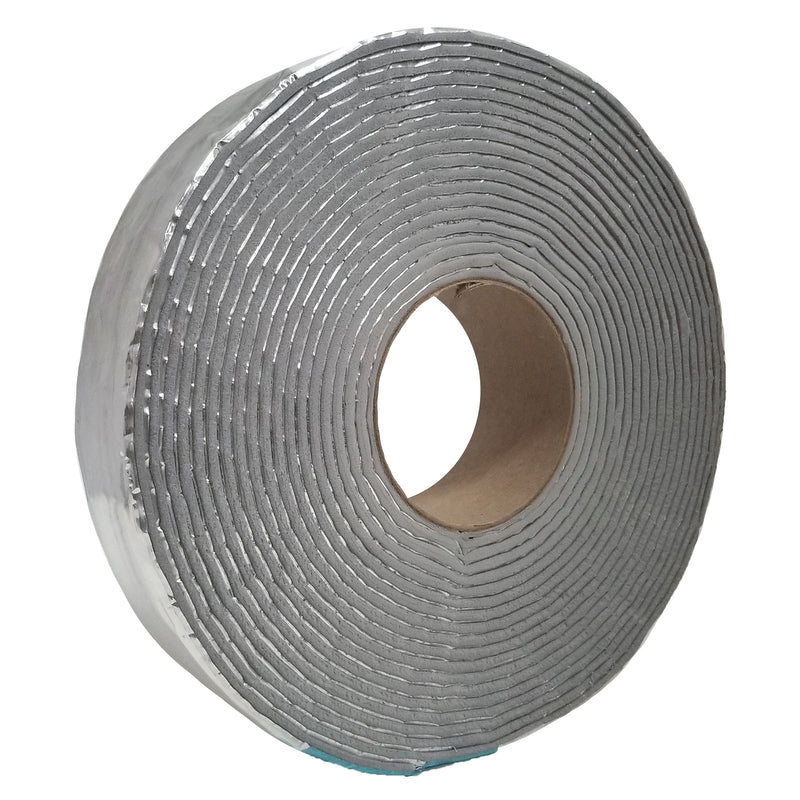 Frost King 2 in. W X 30 ft. L X 1/8 in. 2.0 Reflective Fiberglass Pipe Insulation Wrap Roll 5 sq ft, Pack of 12