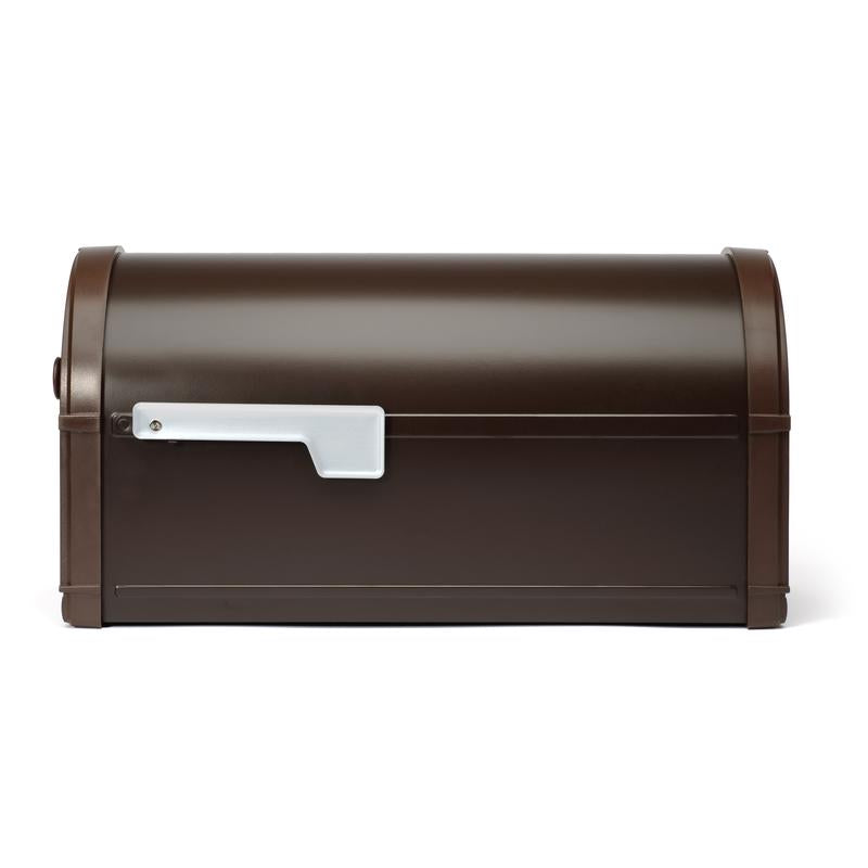 Architectural Mailboxes Bellevue Modern Galvanized Steel Post Mount Rubbed Bronze Mailbox