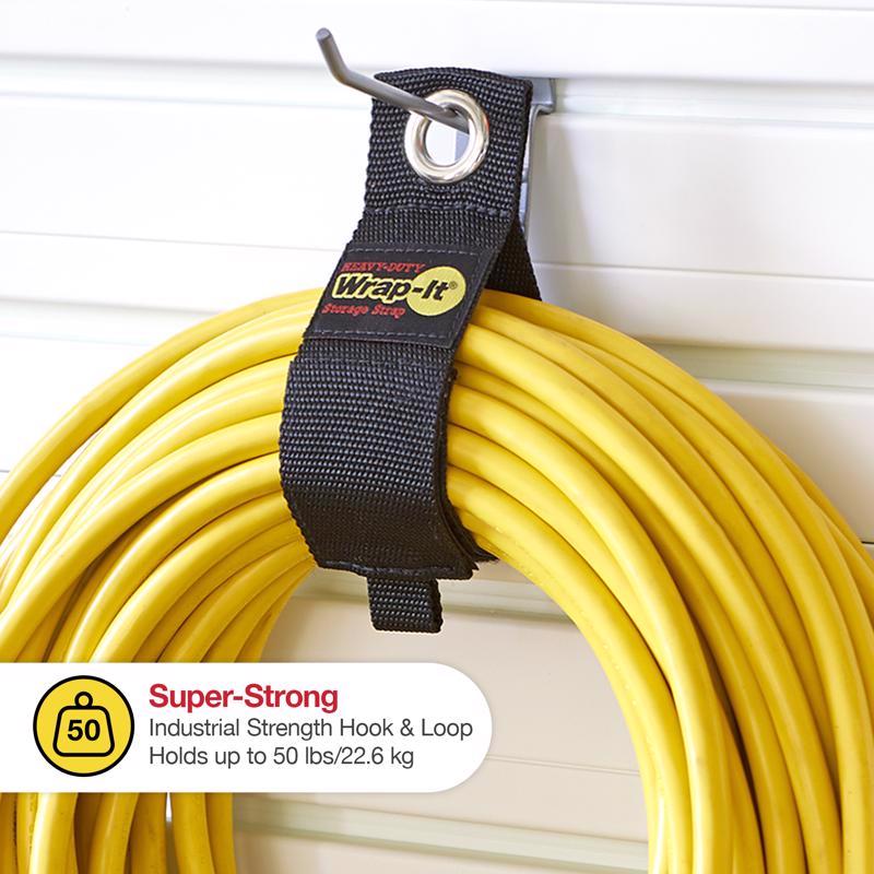Wrap-It Heavy-Duty 2 in. W X 13 in. L Black Storage Straps 50 lb 2 pk