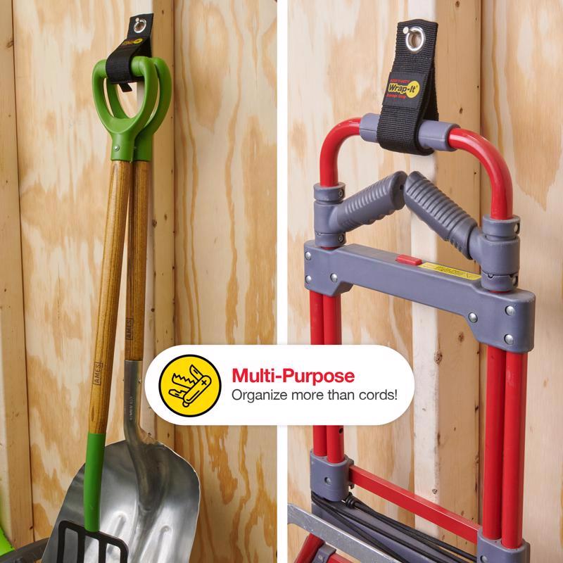 Wrap-It Heavy-Duty 2 in. W X 13 in. L Black Storage Straps 50 lb 2 pk