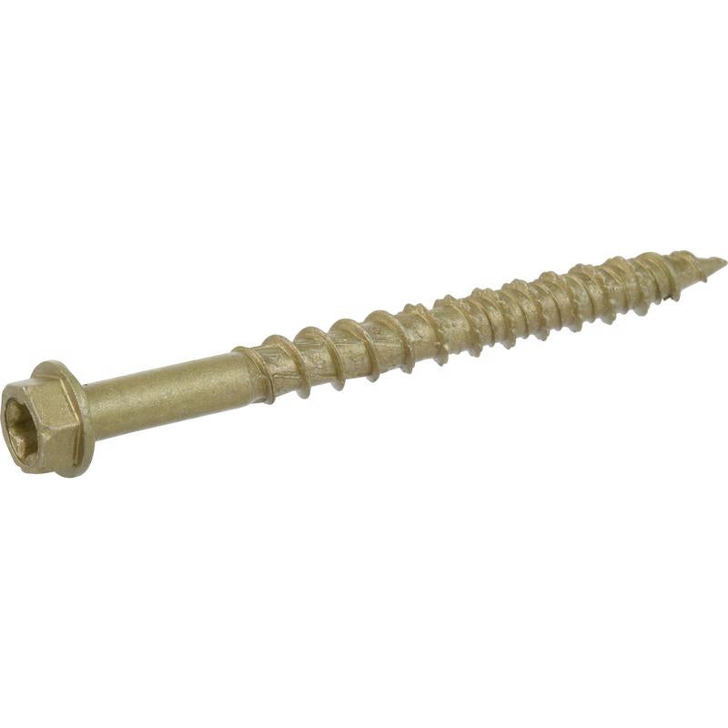 HILLMAN Power Pro 1/4 in. Ga. X 2-3/4 in. L Star Hex Washer Head Coarse Multi-Material Screws