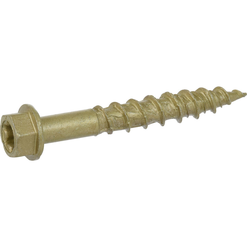 HILLMAN Power Pro 1/4 in. Ga. X 1-3/4 in. L Star Hex Washer Head Coarse Multi-Material Screws