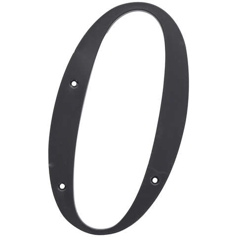 HILLMAN 6 in. Reflective Black Plastic Nail-On Number 0 1 pc, Pack of 3