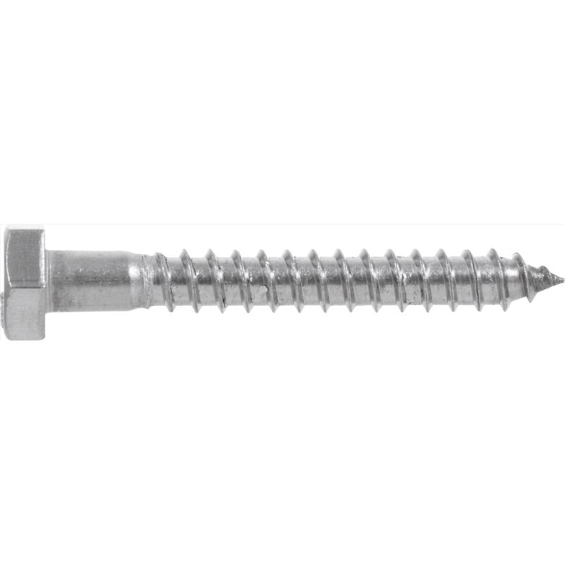 HILLMAN 1/2 in. X 3 in. L Hex Stainless Steel Lag Screw 25 pk