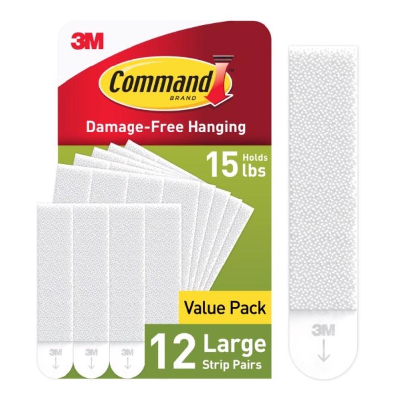 3M Command White Large Picture Hanging Strips 16 lb 12 pk