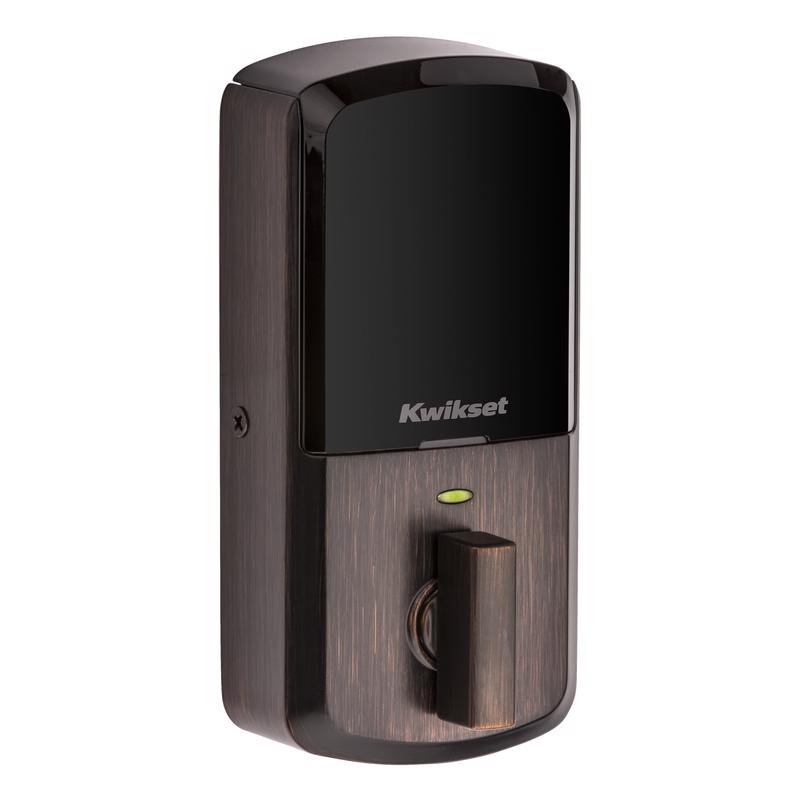 Kwikset SmartKey Aura Venetian Bronze Metal Bluetooth Keypad Entry Smart Lock