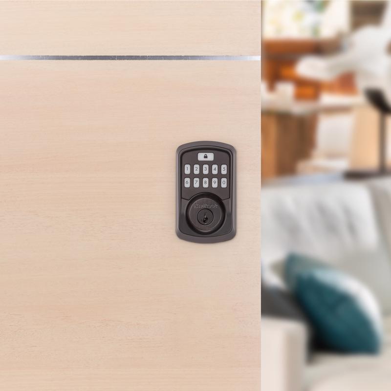 Kwikset SmartKey Aura Venetian Bronze Metal Bluetooth Keypad Entry Smart Lock