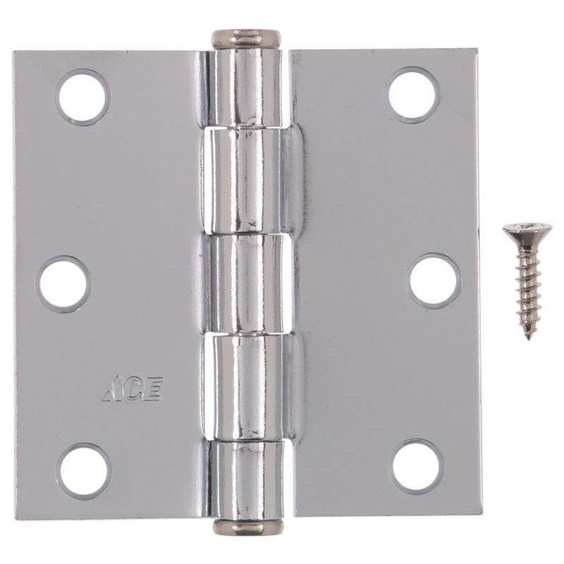 Ace 3 in. L Chrome Residential Door Hinge 1 pk