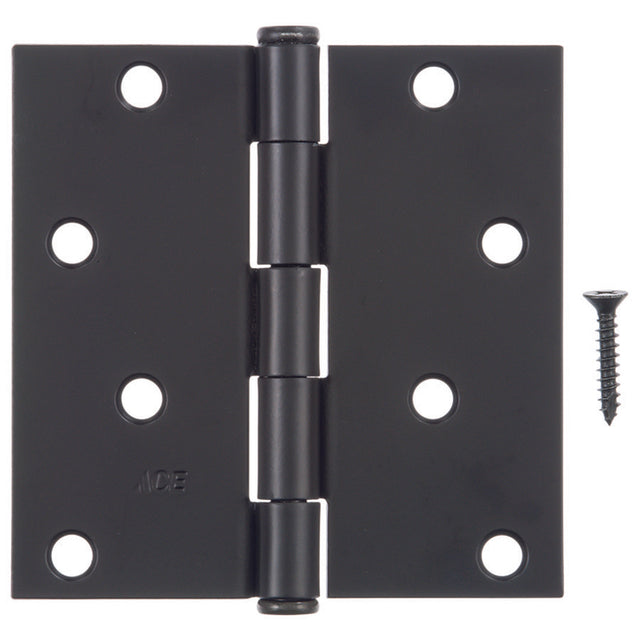 Ace 4 in. L Black Residential Door Hinge 1 pk