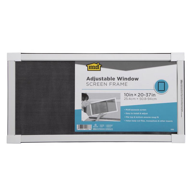 M-D Building Products White Aluminum Adjustable Screen 10 in. W X 37 in. L 1 pk, Pack of 8