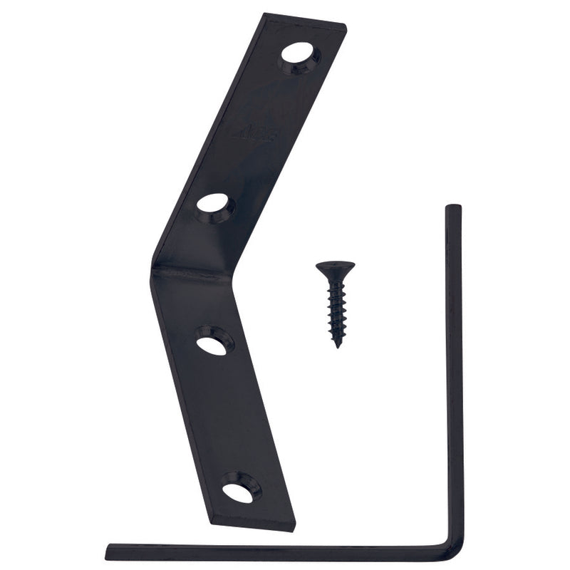 Ace 3 in. H X 3/4 in. W X 3 in. D Black Steel Inside L Corner Brace