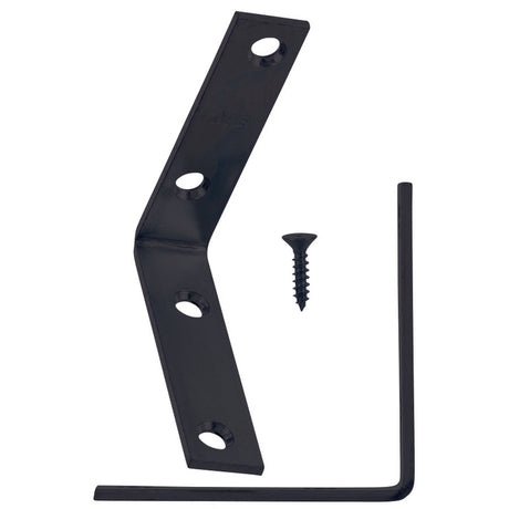 Ace 3 in. H X 3/4 in. W X 3 in. D Black Steel Inside L Corner Brace
