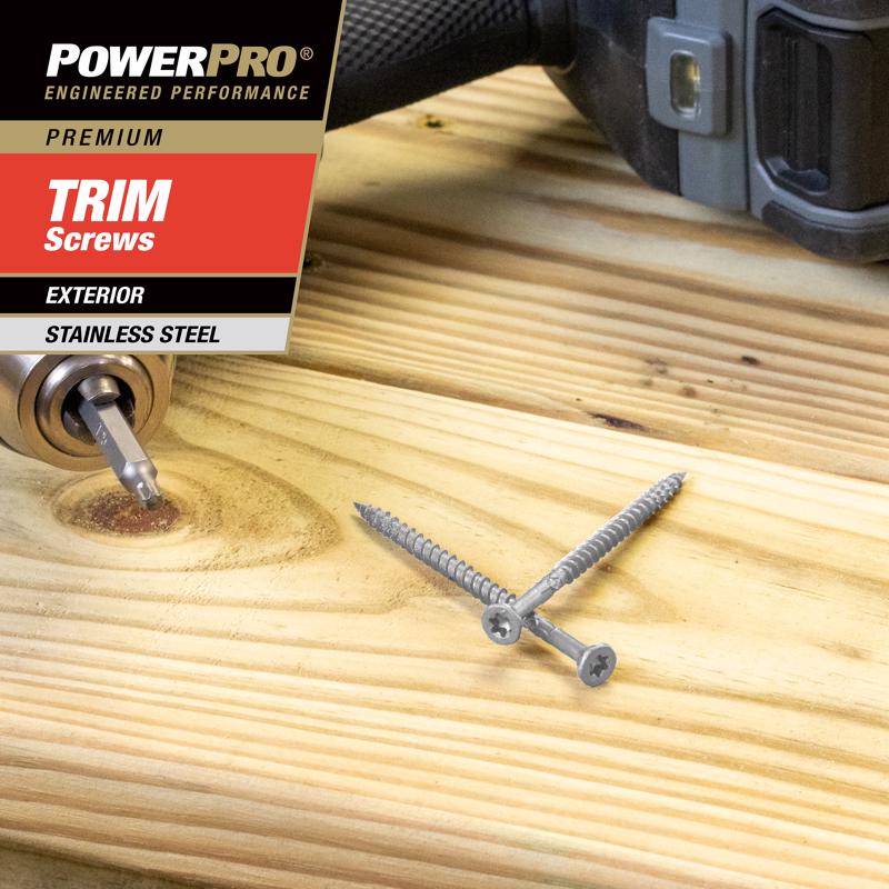 HILLMAN Power Pro No. 8 X 2-1/2 in. L Star Coarse Trim Screws 35 pk