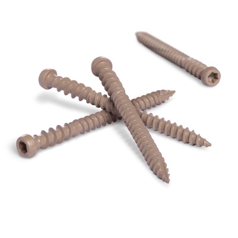 HILLMAN Deck Plus No. 10 in. X 2-1/2 in. L Tan Star Flat Head Composite Deck Screws 1 lb 75 pk