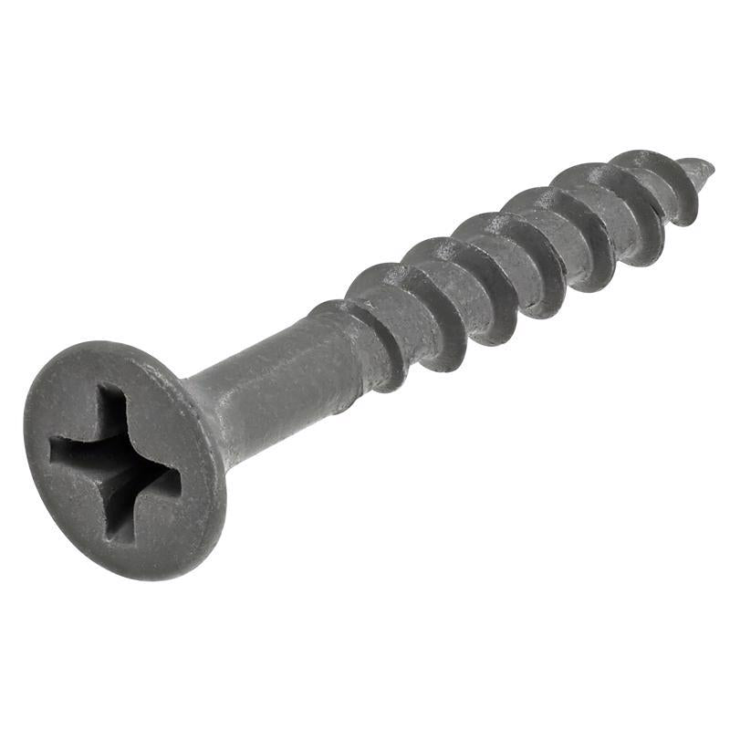 HILLMAN No. 8 Ga. X 1-1/4 in. L Phillips Gray Coarse Wood Screws 75 pk