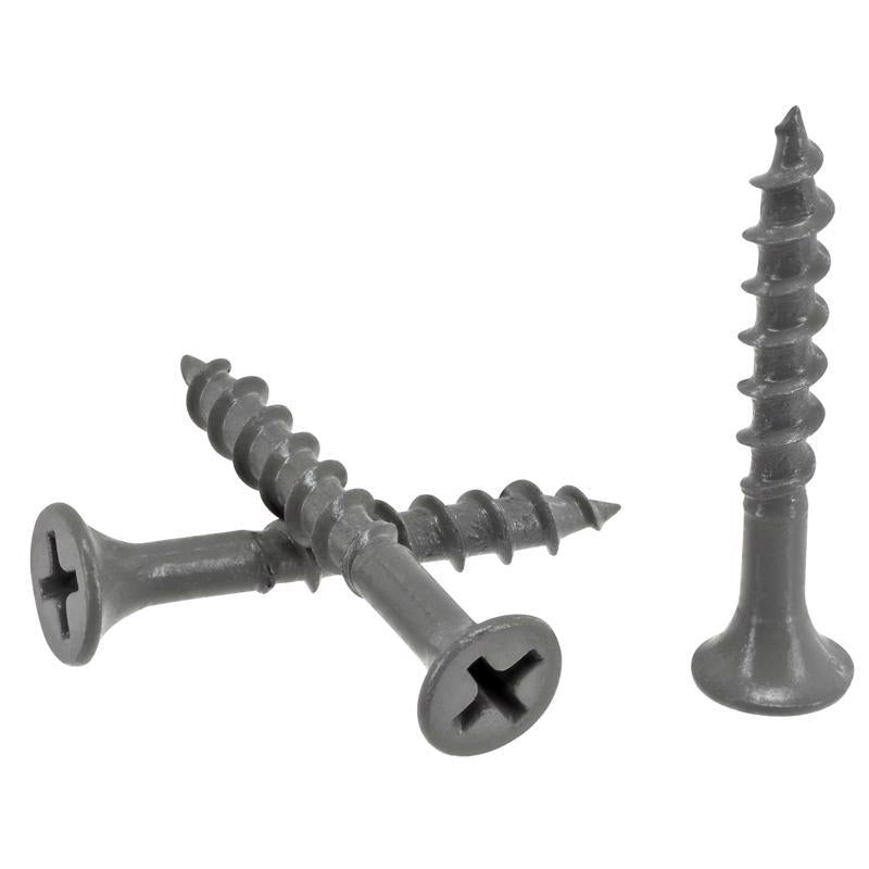 HILLMAN No. 8 Ga. X 1-1/4 in. L Phillips Gray Coarse Wood Screws 75 pk