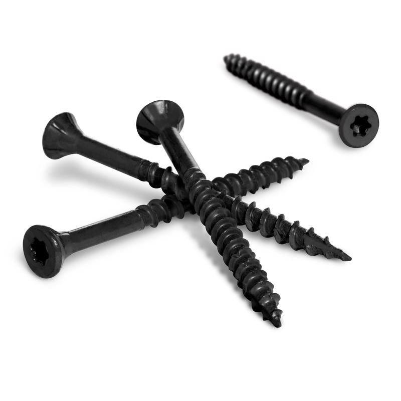 HILLMAN Deck Plus No. 10 Ga. X 2-1/2 in. L Black Star Flat Head Exterior Deck Screws 1 lb 73 pk