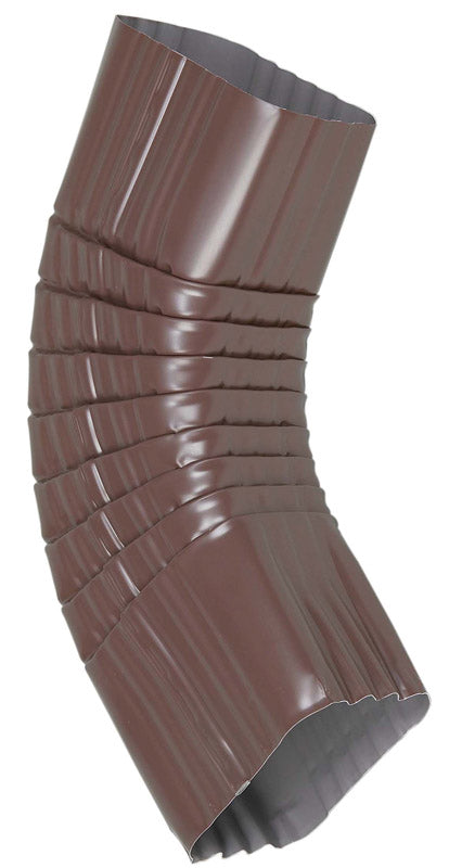 Amerimax 3 in. H X 4 in. W X 4 in. L Brown Aluminum B Gutter Elbow, Pack of 10