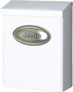 Gibraltar Mailboxes Designer Series DVKW0000 Mailbox, 440 cu-in Capacity, Galvanized Steel, Powder-Coated, White