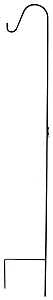 Landscapers Select GB-3089 Single Shepherd Hook, 12 in L, 64 in H, Steel, Black, Matte, Hanging Mounting